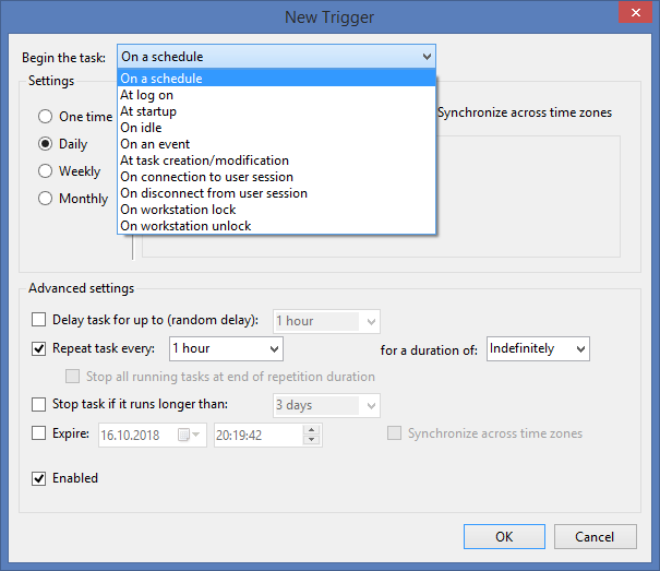 Trigger-Konvertierung von XPS (. * XPS,. * oxps) in JPG im Windows Task Scheduler